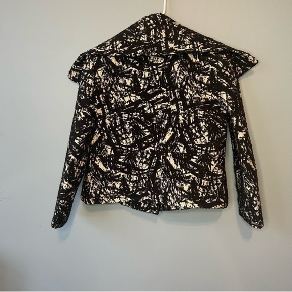 ✨3/$20✨ J BRAND Women’s Black and Cream Tweed Blazer Jacket. Size  Small (4-6)? - Picture 9 of 12